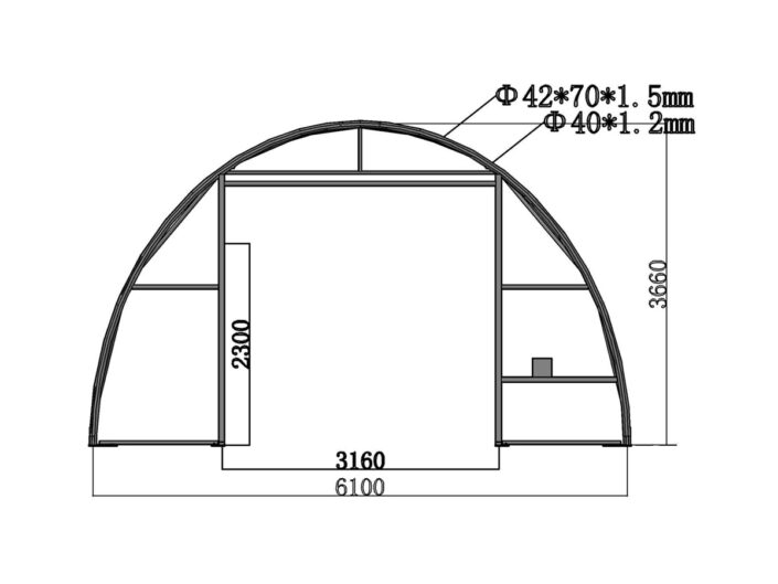 Plachtová Hala 6,1×12,8×3,66m + Rolovací Vrata
